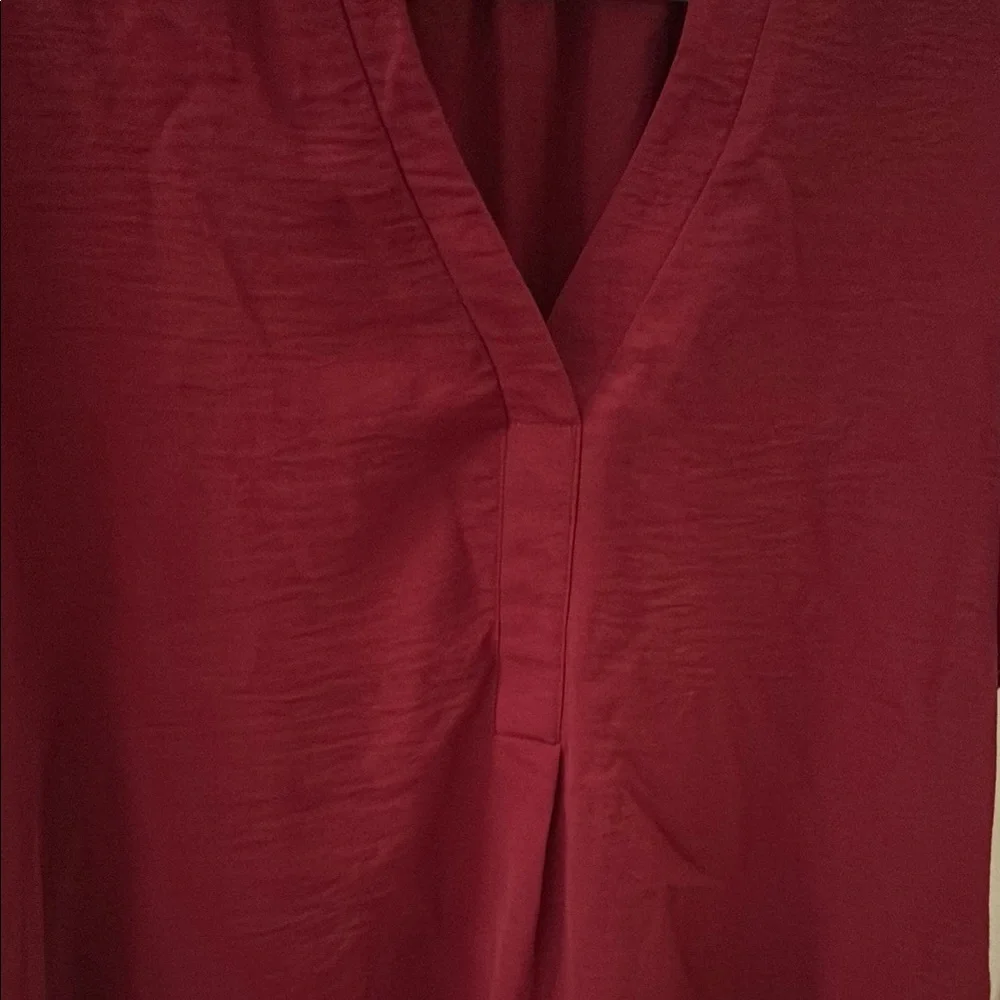 Entro Deep Red Blouse - Picture 8 of 10